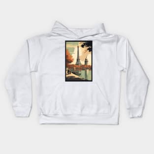 Old postcard of paris Kids Hoodie